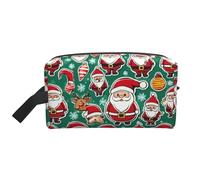 Neceser de viaje con estampado de gnomos navideños para mujeres y hombres, organizador de gran capacidad, para accesorios, cosméticos, champú, brochas y artículos esenciales
