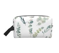 Neceser de viaje con estampado de hojas de eucalipto, bolsa de maquillaje, bolsa de cosméticos, bolsa colgante para mujeres y hombres, gimnasio diario