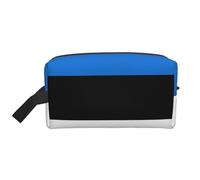 Neceser de viaje con estampado de la bandera de Estonia, neceser de maquillaje, neceser de cosméticos, bolsa colgante para mujeres y hombres, gimnasio diario