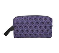 Neceser de viaje con estampado de mansión encantada para hombre, bolsa de cosméticos de gran capacidad para mujeres, White, Talla única