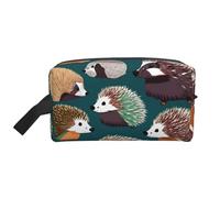 Neceser de viaje con estampado de muchos erizos, bolsa de maquillaje, bolsa de cosméticos, bolsa colgante para mujeres y hombres, gimnasio diario