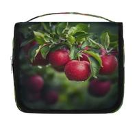 Neceser de viaje con manzanas de frutas para mujeres, hombres, niñas, niños, maquillaje, cosméticos, bolsa de aseo colgante, organizador de artículos de tocador, color, 4.5 L, Organizador de bolsas
