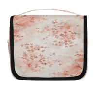 Neceser de viaje con patrón de hojas de arce para mujeres, hombres, niñas, niños, maquillaje, cosméticos, bolsa de aseo colgante, organizador de artículos de tocador, color, 4.5 L, Organizador de