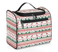 Neceser de viaje con patrón navideño para mujeres, hombres, niños, niñas, niños, 11.2 L, bolsa grande para cosméticos, bolsa de aseo colgante, bolsa de baño, organizador de artículos de tocador,