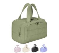 Neceser De Viaje Cureaway, Neceser De Viaje 4 En 1 De Gran Capacidad, Multiusos Y Resistente Al Agua, Necesers De Maquillaje Portátil Puffy (Green)