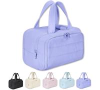 Neceser de viaje Cureaway, neceser de viaje Cureaway de gran capacidad y apertura amplia, neceser portátil impermeable y plano, con separación de ropa seca y húmeda.(Purple)