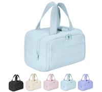 Neceser de viaje Cureaway, neceser de viaje Cureaway de gran capacidad y apertura amplia, neceser portátil impermeable y plano, con separación de ropa seca y húmeda.(Blue)