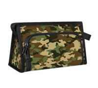 Neceser de viaje de camuflaje abstracto para mujeres, hombres y niñas, con textura de camuflaje, multifuncional, bolsa de maquillaje, organizador de cosméticos, bolsa de ducha, color, M, Organizador