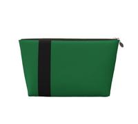 Neceser de viaje de cuero con la bandera del Sultanato de Delhi, organizador de accesorios de maquillaje reutilizable - Bolsa con cremallera para almacenamiento diario, dorado, talla única
