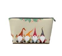 Neceser de viaje de cuero dorado - Bolsa de almacenamiento reutilizable con estampado de Feliz Navidad, kit de afeitado para uso diario, vacaciones, Silver, Talla única