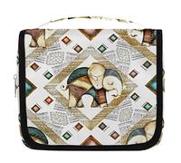 Neceser de viaje de elefante, estilo étnico, elefante, neceser, bolsa de aseo, universidad, artículos de tocador colgantes, cosméticos, organizador de maquillaje, multicolor, talla única