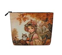 Neceser de Viaje de Gran Capacidad con diseño de Granja de Gatos para Mujer, Impermeable, de una Sola Capa, de cáñamo sintético, portátil, con Cremallera.