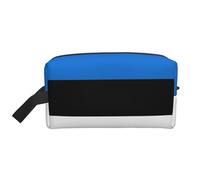 Neceser de viaje de gran capacidad con estampado de bandera de Estonia para hombres y mujeres, neceser de viaje para uso diario