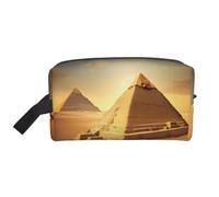 Neceser de viaje de gran capacidad, diseño de pirámide egipcia en el desierto, impermeable, ligero, para vacaciones