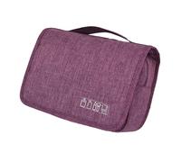 Neceser de viaje de gran capacidad, para colgar en el afeitado, para colgar en el baño, impermeable, gran capacidad, Purple