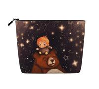 Neceser de Viaje de Gran Capacidad para Mujer, de The Boy and The Bear, Impermeable, de una Sola Capa, de cáñamo sintético, portátil, con Cremallera.