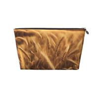 Neceser de viaje de piel resistente al agua con estampado de campo de trigo, para mujer, para artículos de tocador, Silver, Talla única, Neceser