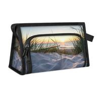 Neceser de viaje de playa para mujeres, hombres, niñas, niños, veranos, puesta de sol, mar, playa, multifuncional, bolsa de maquillaje, bolsa organizadora de cosméticos, color, M, Organizador de