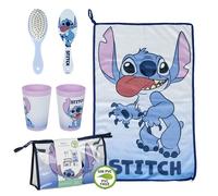 Neceser de viaje de stitch - color azul - 23 x 15 x 8 cm - gran capaci