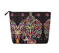 Neceser de viaje de una sola capa con estampado de mariposa de colibrí, adecuado para viajes de negocios y uso diario., Elefante y árbol de la vida, Talla única