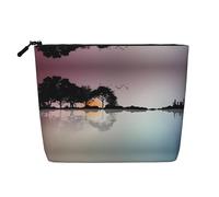 Neceser de viaje de una sola capa con estampado de murciélago vampiro, ideal para viajes de negocios y uso diario., Guitarra reflectante, Talla única