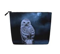 Neceser de viaje de una sola capa con estampado de pavo real, adecuado para viajes de negocios y uso diario., Búho por la noche, Talla única