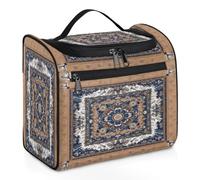 Neceser de viaje estilo bohemio de arte étnico para mujeres, hombres, niños y niñas, 11.2 L, bolsa grande de maquillaje para cosméticos, bolsa de lavado para colgar, organizador de artículos de