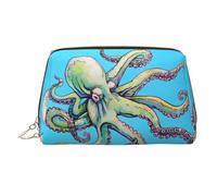 Neceser de viaje grande con cremallera y diseño de pulpo, ideal para el hogar y viajes