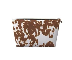 Neceser de viaje grande de cuero dorado - Bolsa organizadora de maquillaje portátil reutilizable con cremallera 5c762f1816e2df05ad7ebf5f2c76df1, Gold, Talla única