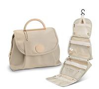 Neceser de viaje grande para mujer, bolsa de maquillaje con gancho para colgar, organizador de cosméticos para vacaciones y viajes de negocios., Blanco, Moda