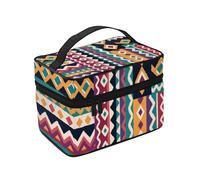 Neceser de viaje impreso de mano de gran capacidad, impermeable, para mujer, playa, gimnasio, Estilo étnico K, Estampados de moda