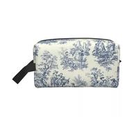 Neceser de Viaje Kawaii Toile De Jouy Rojo y Blanco for Mujer, Organizador de Maquillaje y cosméticos, Kit de Belleza(Color 20)