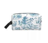 Neceser de Viaje Kawaii Toile De Jouy Rojo y Blanco for Mujer, Organizador de Maquillaje y cosméticos, Kit de Belleza(Color 03)