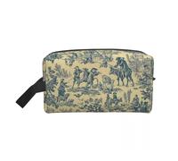 Neceser de Viaje Kawaii Toile De Jouy Rojo y Blanco for Mujer, Organizador de Maquillaje y cosméticos, Kit de Belleza(Color 09)