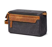 Neceser de Viaje Kit de Cuero Neceser de Viaje para Hombre Lona