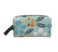 Neceser de viaje - Kit de maquillaje reutilizable, bolsa de almacenamiento con estampado floral de colores claros, organizador multiusos para artículos de tocador, maquillaje