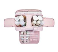 Neceser de viaje, ligero, amplia apertura, bolsos de mano para mujer, amplio almacenamiento de cosméticos, material Taslon resistente, ideal para champú de aseo de viaje, Pink, Refer to description