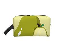 Neceser de viaje multifuncional con diseño de pera de dibujos animados, bolsa de almacenamiento diario y fitness para cosméticos, artículos de papelería y más