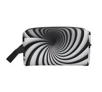 Neceser de viaje multifuncional GIF con ilusión óptica en espiral, bolsa de almacenamiento para cosméticos y artículos de papelería y más
