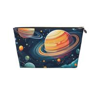 Neceser de viaje, neceser de viaje, con elementos náuticos, brújulas, bolsa de cosméticos de gran capacidad para mujeres, novias, accesorios de aseo, Mysterious Planet Universe Galaxy, One Size