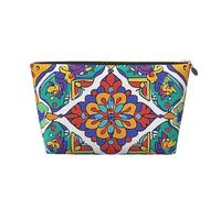 Neceser de viaje, neceser náutico, velero, mapa, brújula, escena, gran capacidad, para mujeres, novias, accesorios de aseo, Mandala colorido, retro, clásico, elegante, estilo tribu, One Size