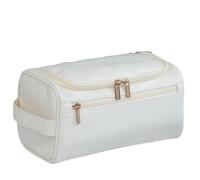 Neceser De Viaje Neceser Vintage de Lujo for Hombre, Neceser Viaje, Estuches Maquillaje for cosméticos, Organizador Almacenamiento Colgante for, Bolsas Lavado(White)