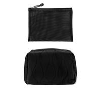 Neceser De Viaje Negro De 1 Pieza, Estuche De Lápices De Malla Transparente De 1 Pieza, Equipo Cosmético, Especialmente para Exámenes De Estudiantes.