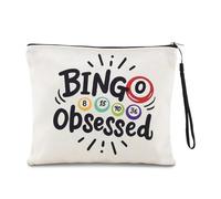 Neceser de viaje para amantes del bingo para mujeres y hombres, amantes del casino, regalo de Navidad, cumpleaños, para fanáticos del bingo y jugadores de juegos de azar, Yhmbagbin1-4uk