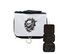 Neceser de viaje para colgar cabeza de muerte/calavera 11, Negro , talla única