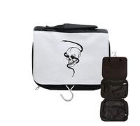Neceser de viaje para colgar cabeza de muerte serpiente, Negro , talla única