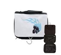 Neceser de viaje para colgar con cabeza de muerte, llama, Negro , talla única