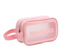 Neceser de viaje para cosméticos, bolsa de afeitado, impermeable, gran capacidad, con cremallera, Rosa340, Talla única