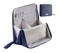 Neceser De Viaje para Cosméticos - Neceser Vertical Portátil para Mujer | Organizador De Cosméticos De Tela Oxford Impermeable con Múltiples Compartimentos para Mujeres, Hombres (A-zul)