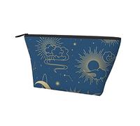 Neceser de Viaje para Maquillaje, Bolsa de cosméticos Trippy Sun Abstract Moon, Bolsas de Almacenamiento pequeñas portátiles con Cremallera Impermeable para Mujeres y niñas